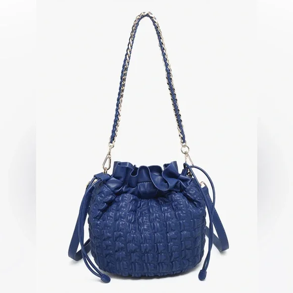 Jennu Vegan Leather Bag Blue Women's Purse NWT - Picture 2 of 8